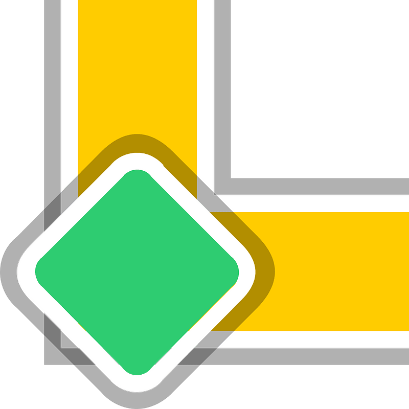 Yellow road green sign