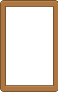 Brown vertical rectangle