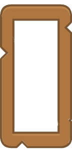 Brown vertical rectangle