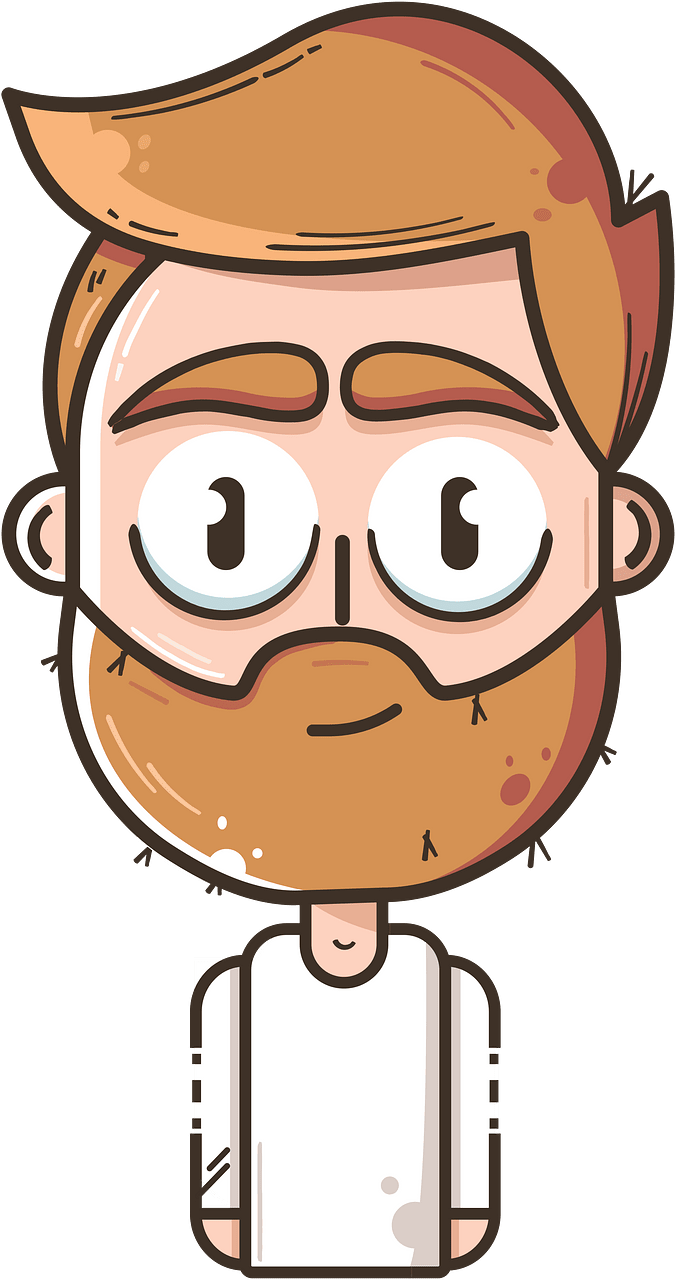 Beard man character