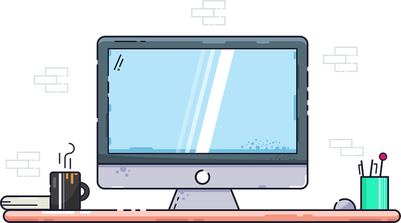 Desk computer display