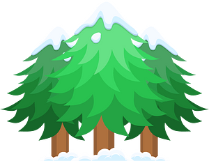 Green winter tree
