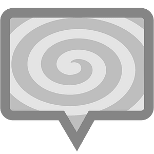 Grey speech bubble