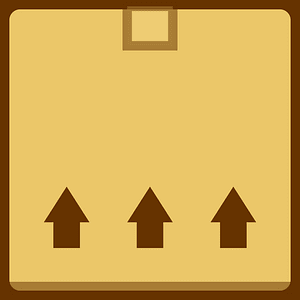 Brown arrows up box