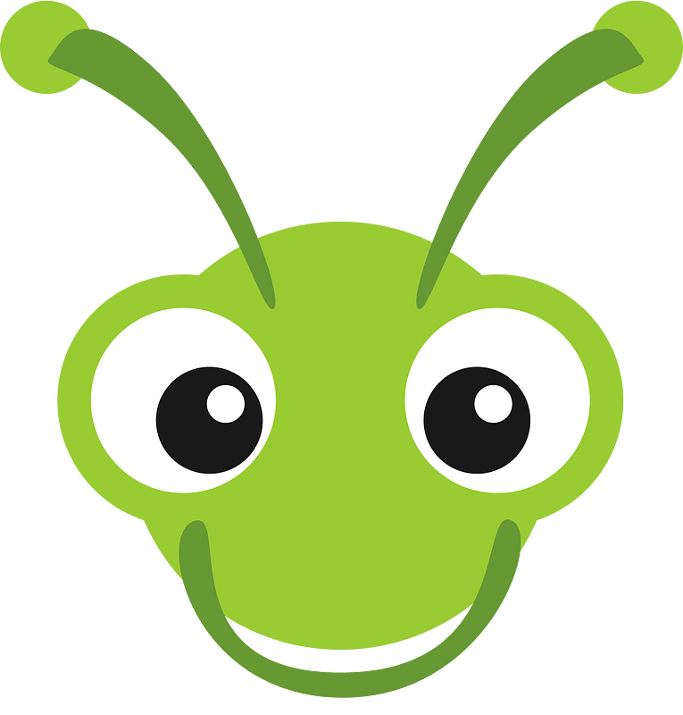 Green staring eyes monster face