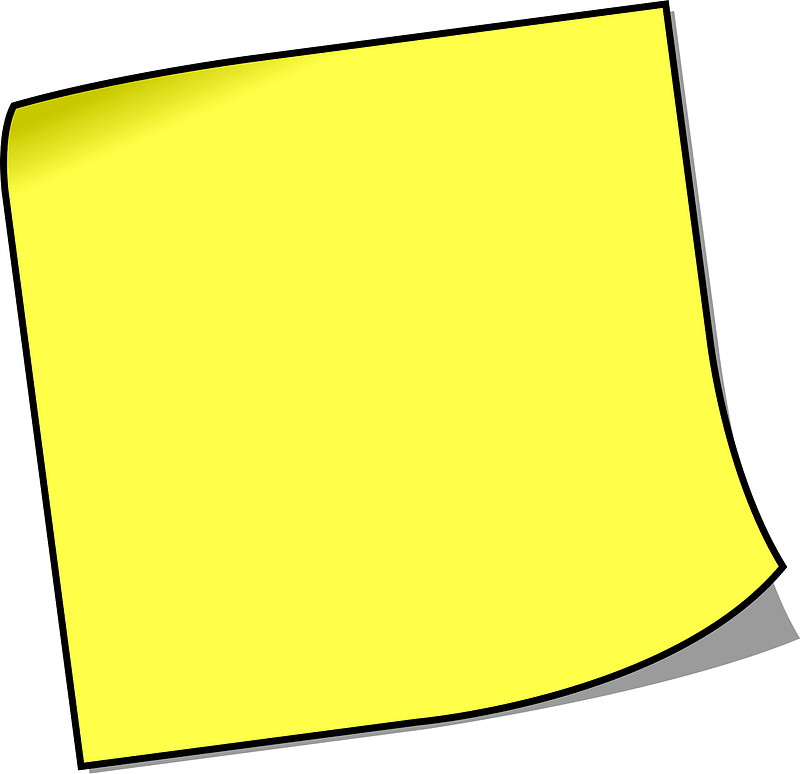 Blank sticky note