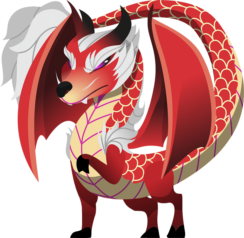 Red baby dragon