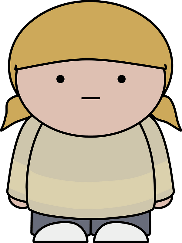 Long blond haired neutral girl