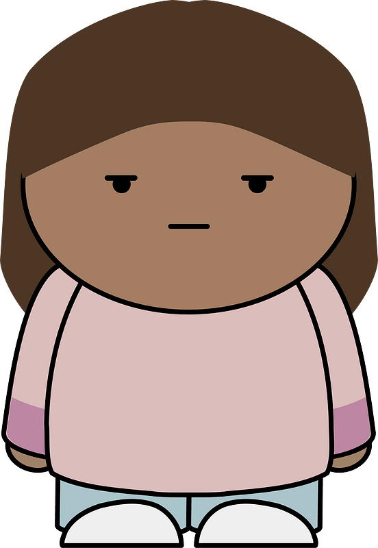 Long brown haired neutral girl