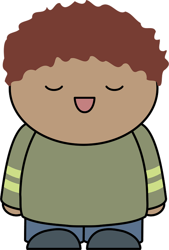 Brown haired happy boy