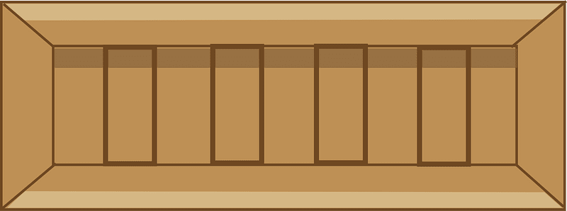 Brown long crate