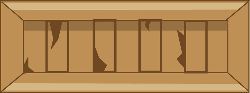 Brown long crate