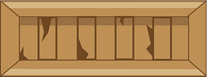 Brown long crate