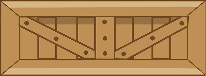 Brown long crate
