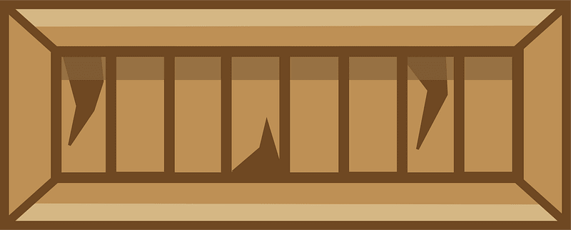 Brown long crate