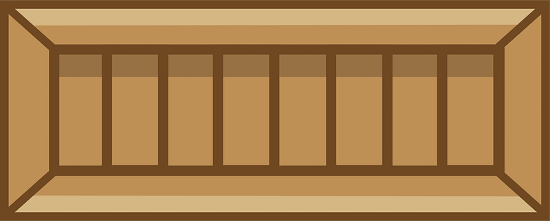Brown long crate