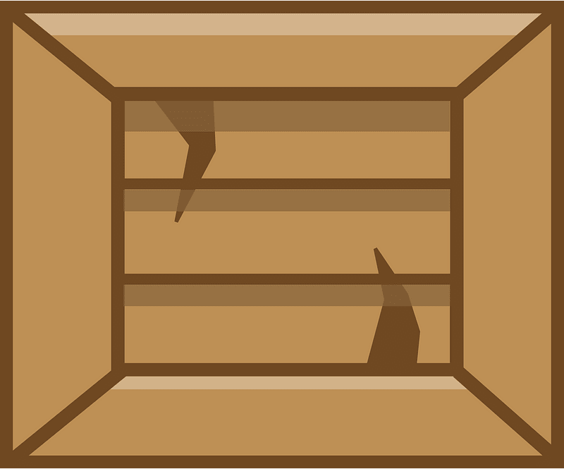 Brown square crate