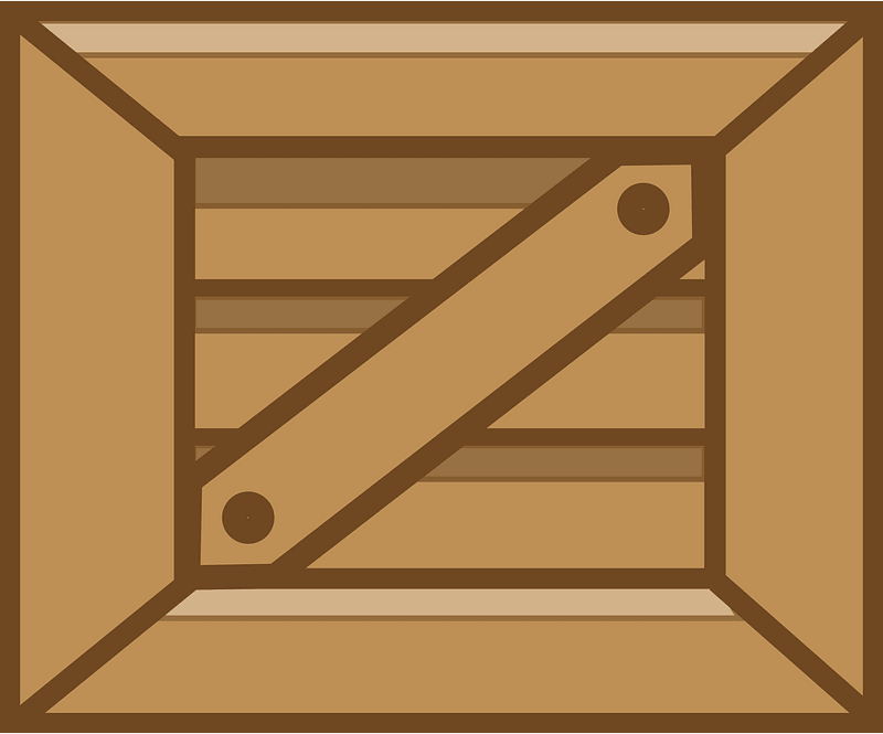 Brown square crate