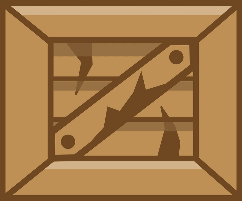 Brown square crate