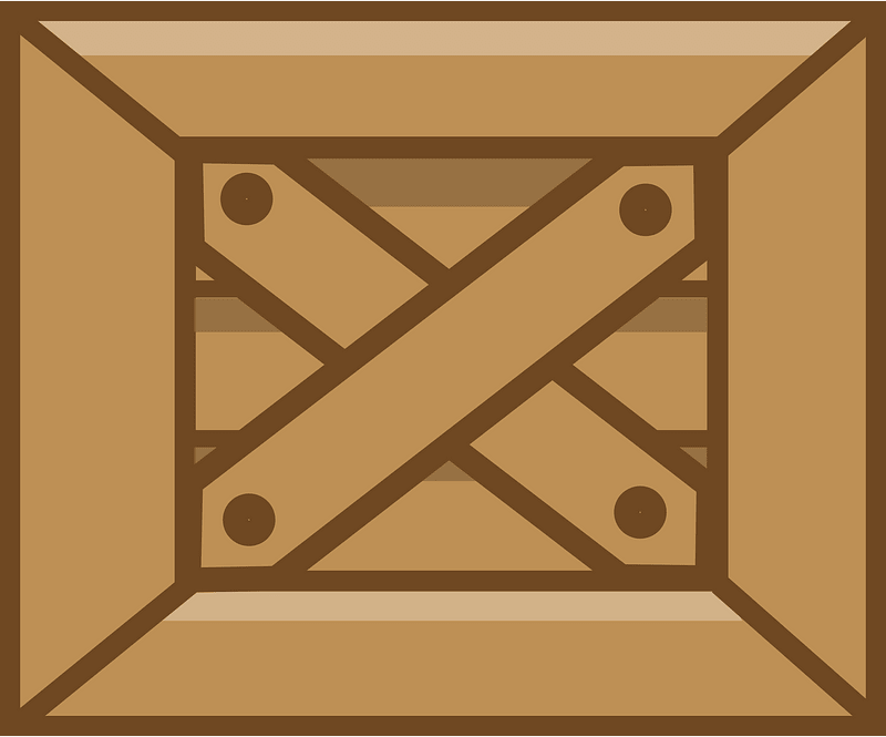 Brown square crate