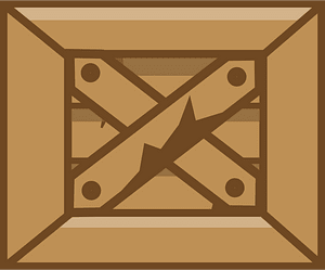 Brown square crate