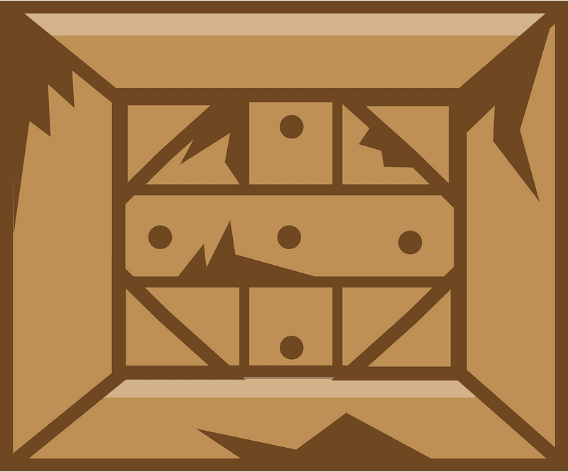 Brown square crate