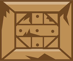 Brown square crate