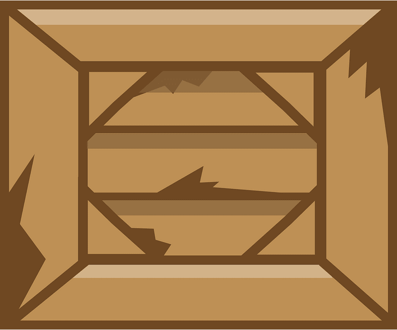 Brown square crate