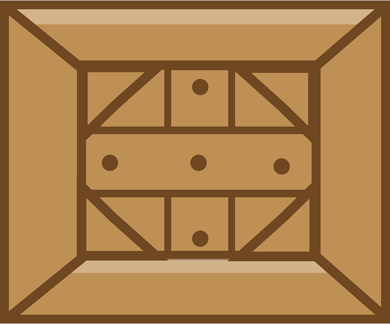 Brown square crate