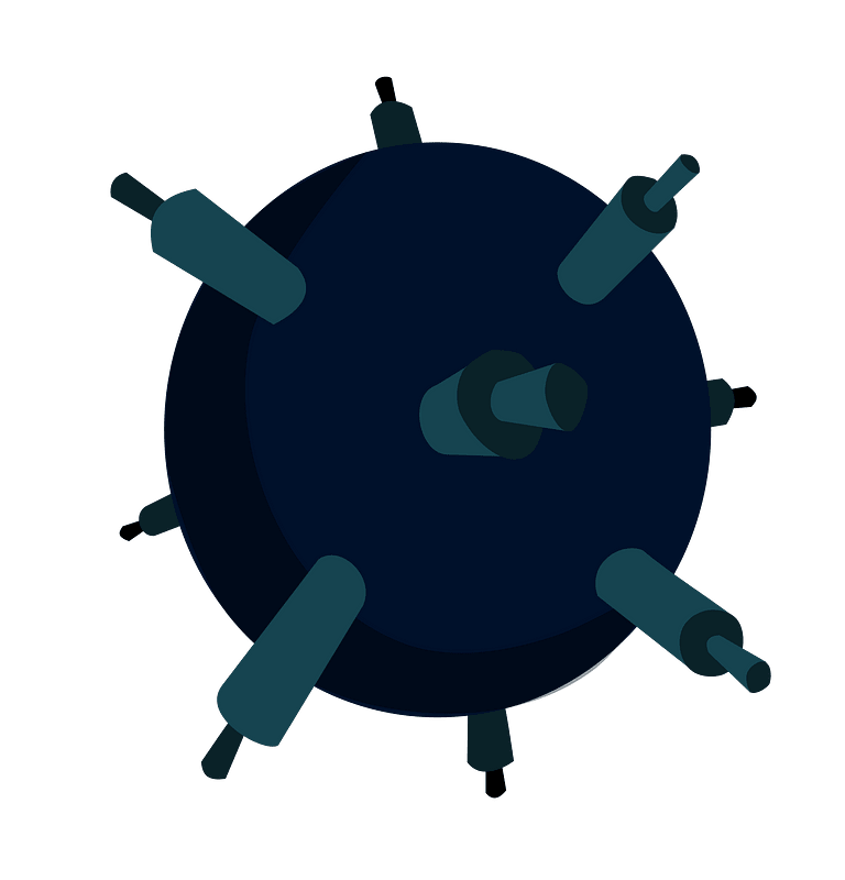 Black floating mine