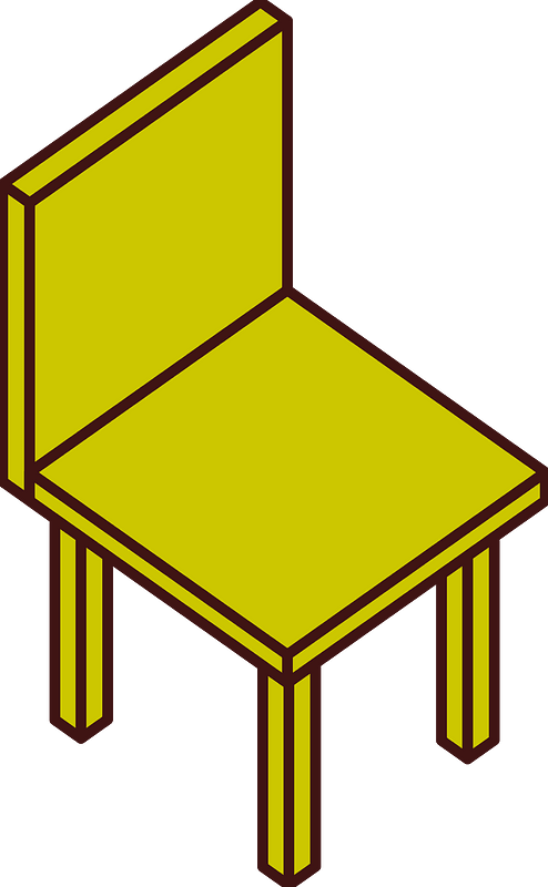 Yellow chair down right