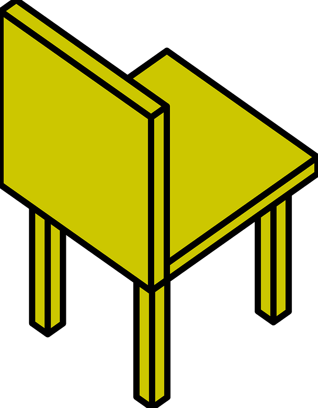 Yellow chair up right