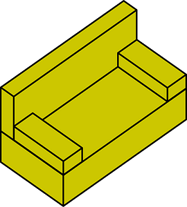Yellow sofa down right