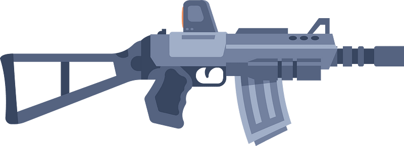 Grey machine gun