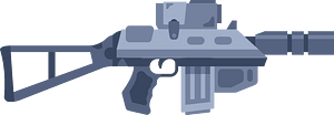Grey machine gun