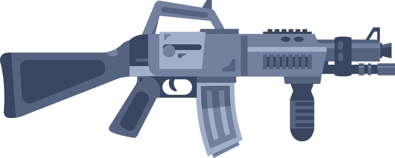 Grey machine gun