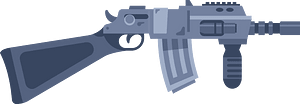 Grey machine gun