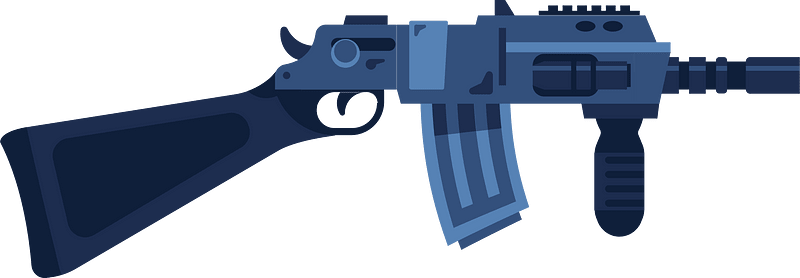 Blue machine gun