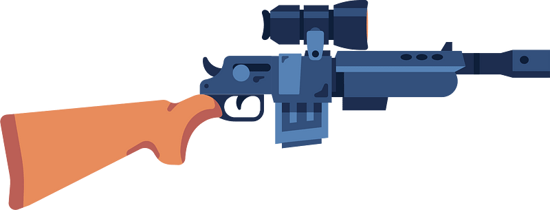 Blue sniper rifle