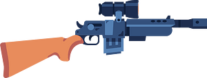Blue sniper rifle