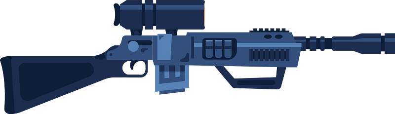 Blue sniper rifle