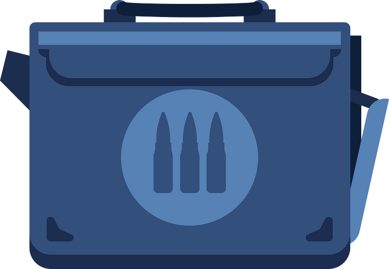 Blue weapon case