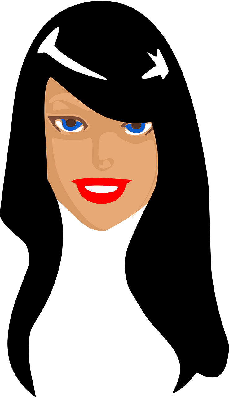 Black hair head