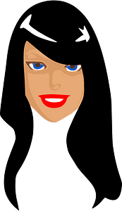 Black hair head