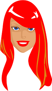 Red hair head