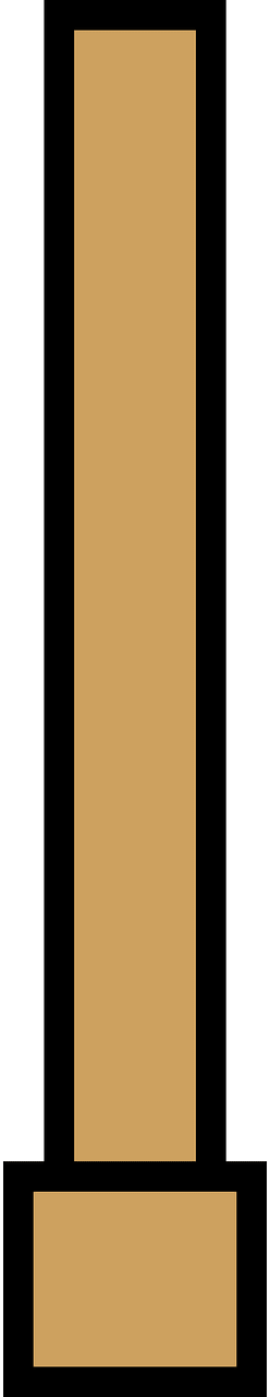 Beige pillar