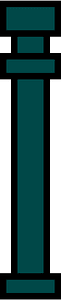 Dark grey pillar