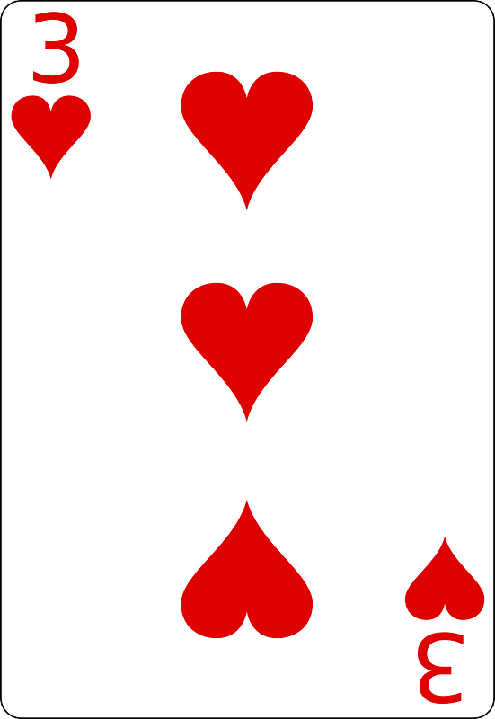 Three of hearts