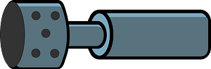 Grey robot gun