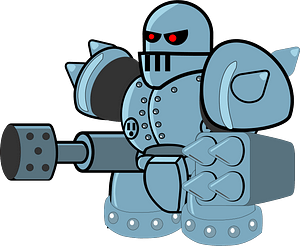 Whole blue robot